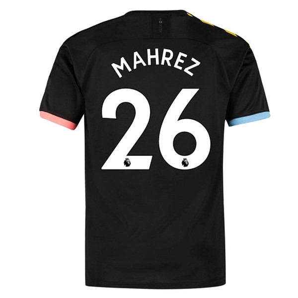 Camiseta Manchester City NO.26 Mahrez Segunda equipo 2019-20 Negro